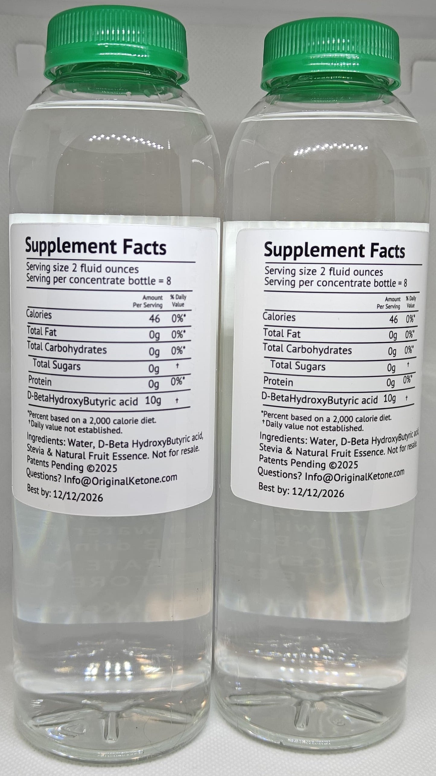 Double value pack of Original Ketone® BioIdentical D-BHB 80g Ketone Concentrate